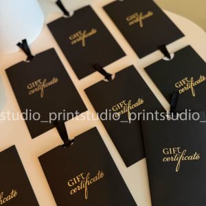подарункові сертифікати з тисненням на замовлення Studio Print
